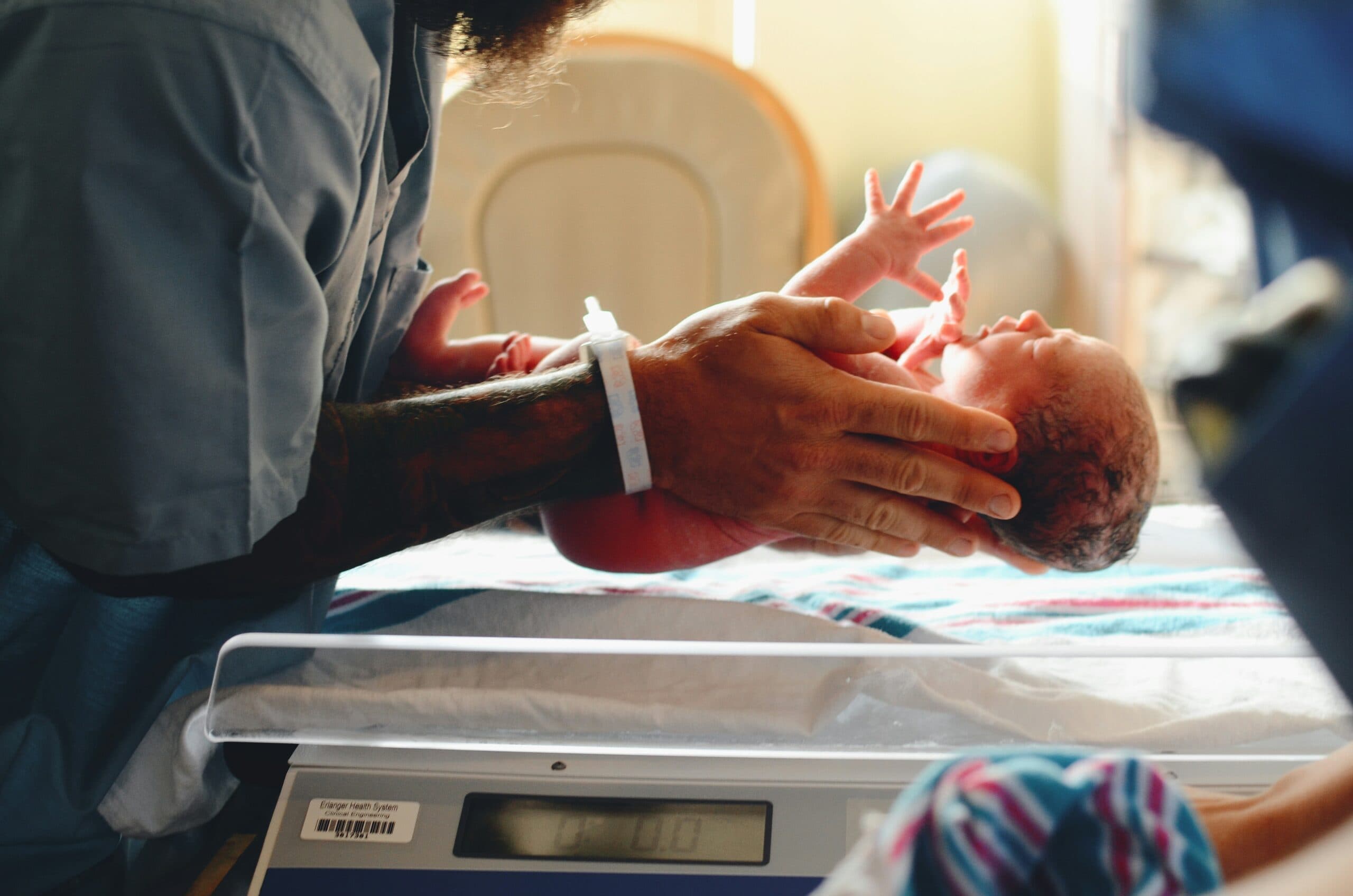 A pregnant woman at a routine maternity appointment