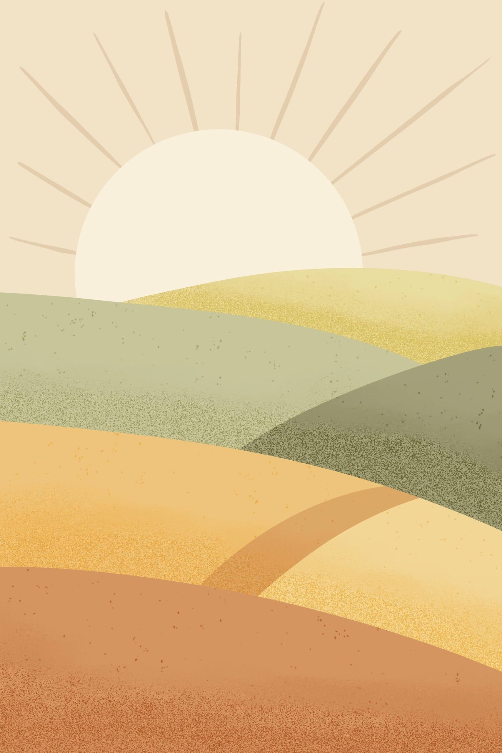 First light over quiet hills